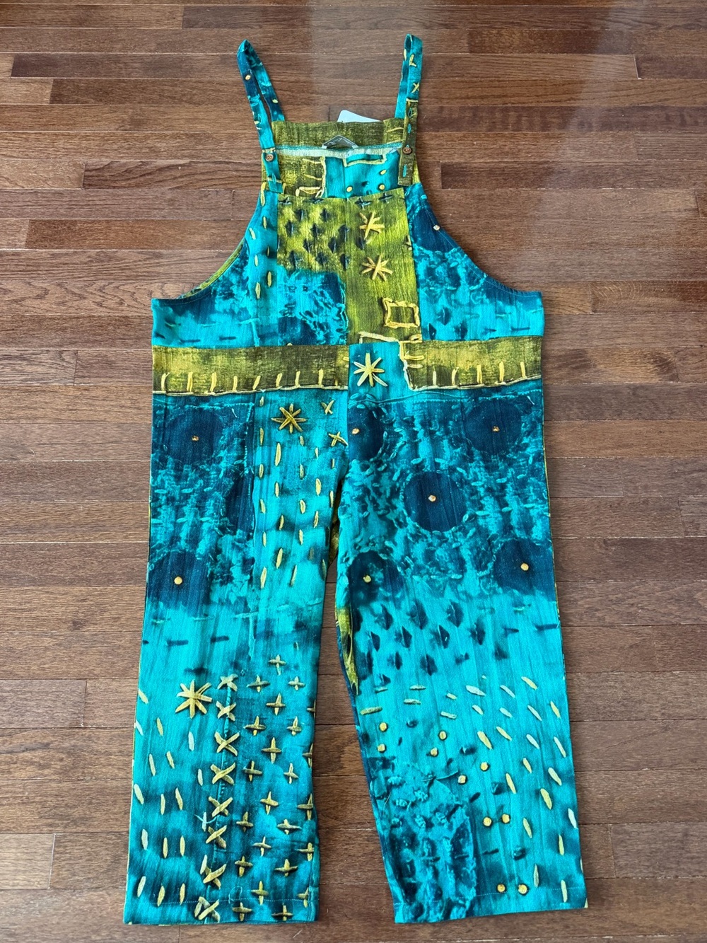 I Love Linen LeParisPetit Printed Cotton Overalls Jumpsuit Romper